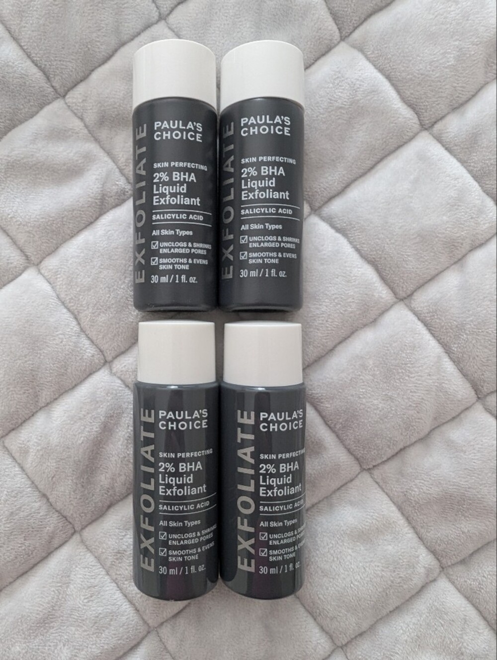 NEW, Set Of 4, Paula's Choice Skin Perfecting 2% BHA Liquid Exfoliant, Travel